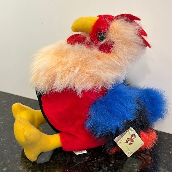 Plush Land Bright Multi Color Stuffed 10” Rooster Animal Toy - Picture 2 of 9